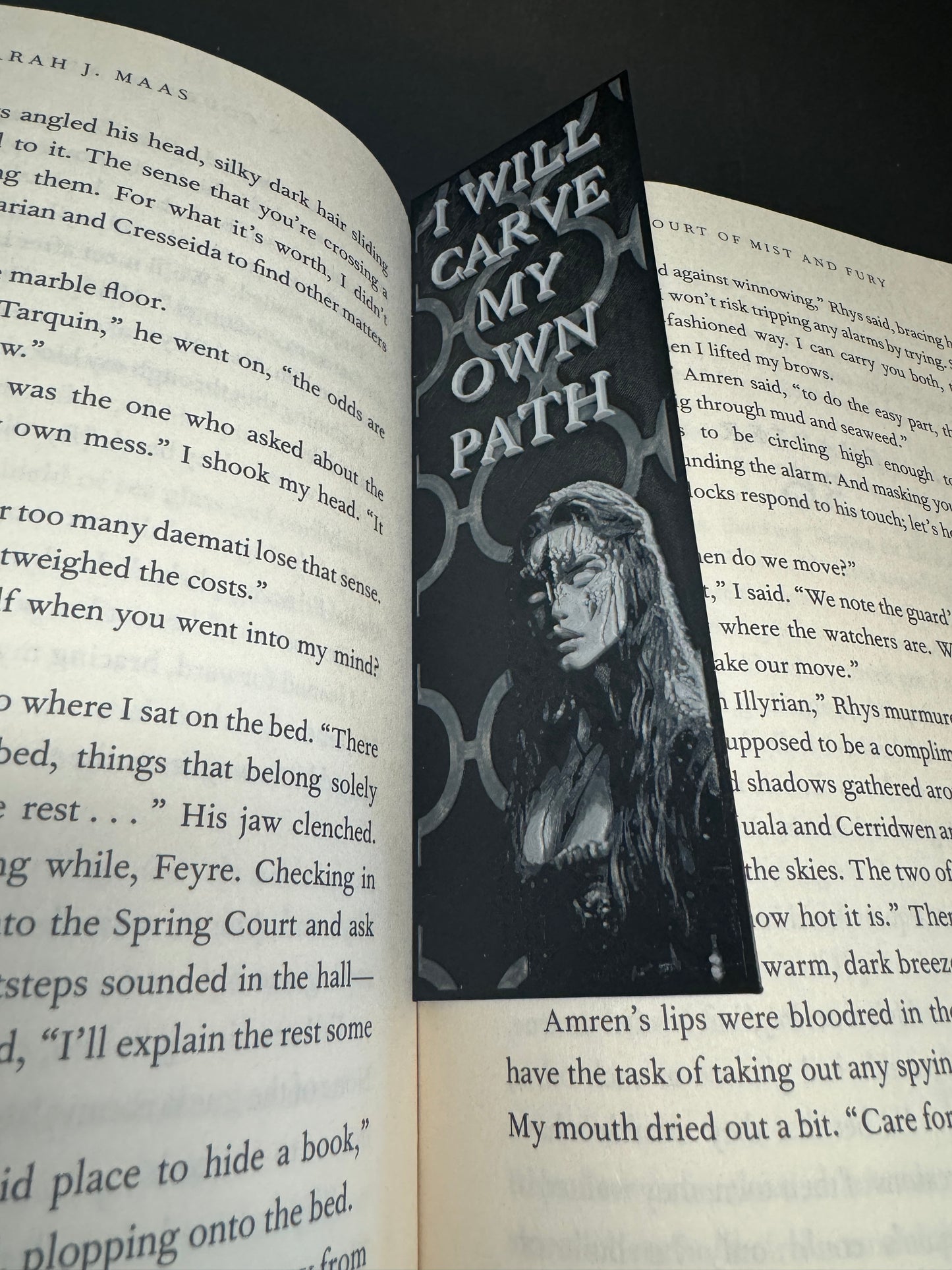 Feyre 3D-Printed Bookmark – "I Carve My Own Path" | A Fantasy Reader’s Treasure