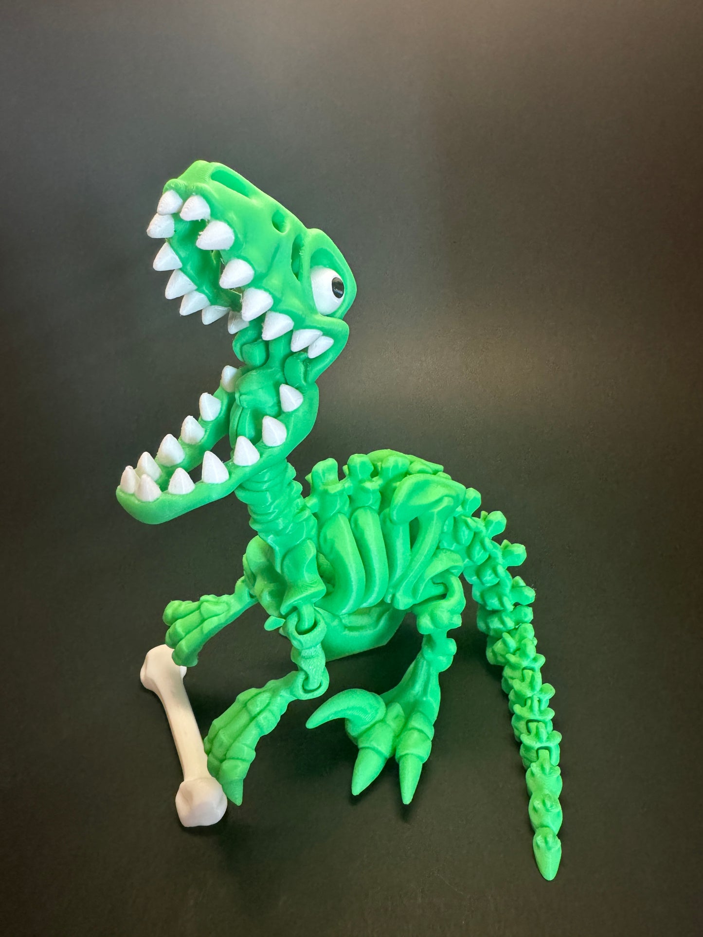 Rex the Bone Collector – 3D-Printed Flexi T-Rex Figurine