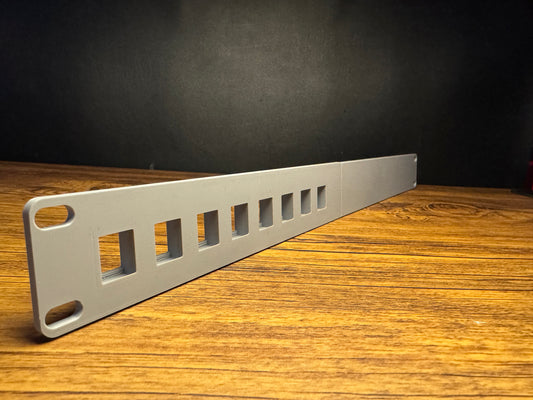 19" Rack Mount Modular Patch Panel (8 Ports)